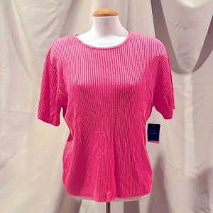 NWT Sag Harbor Pink Knit Top